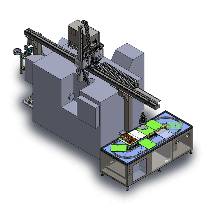 摩迅IMP-CNC車床上下料整合快換機械手夾爪系統